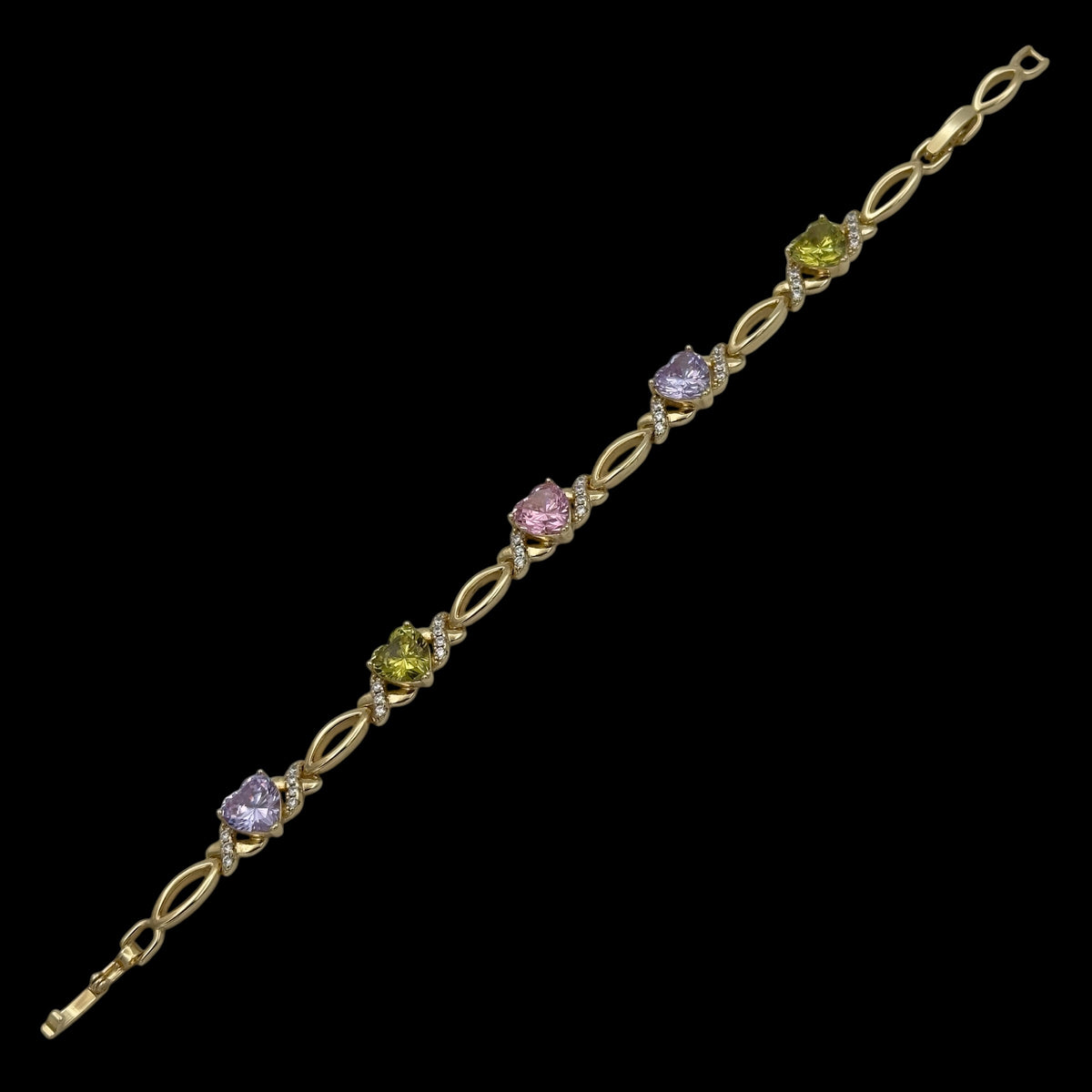 Bratara Mon Amour Multicolor Placata cu Aur 18K
