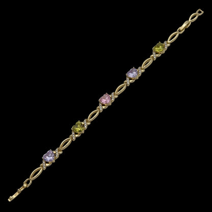 Bratara Mon Amour Multicolor Placata cu Aur 18K