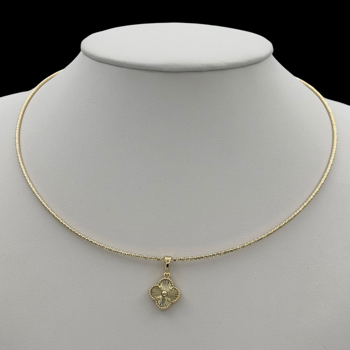 Colier Choker Trifoi 2 Placat cu Aur 18K