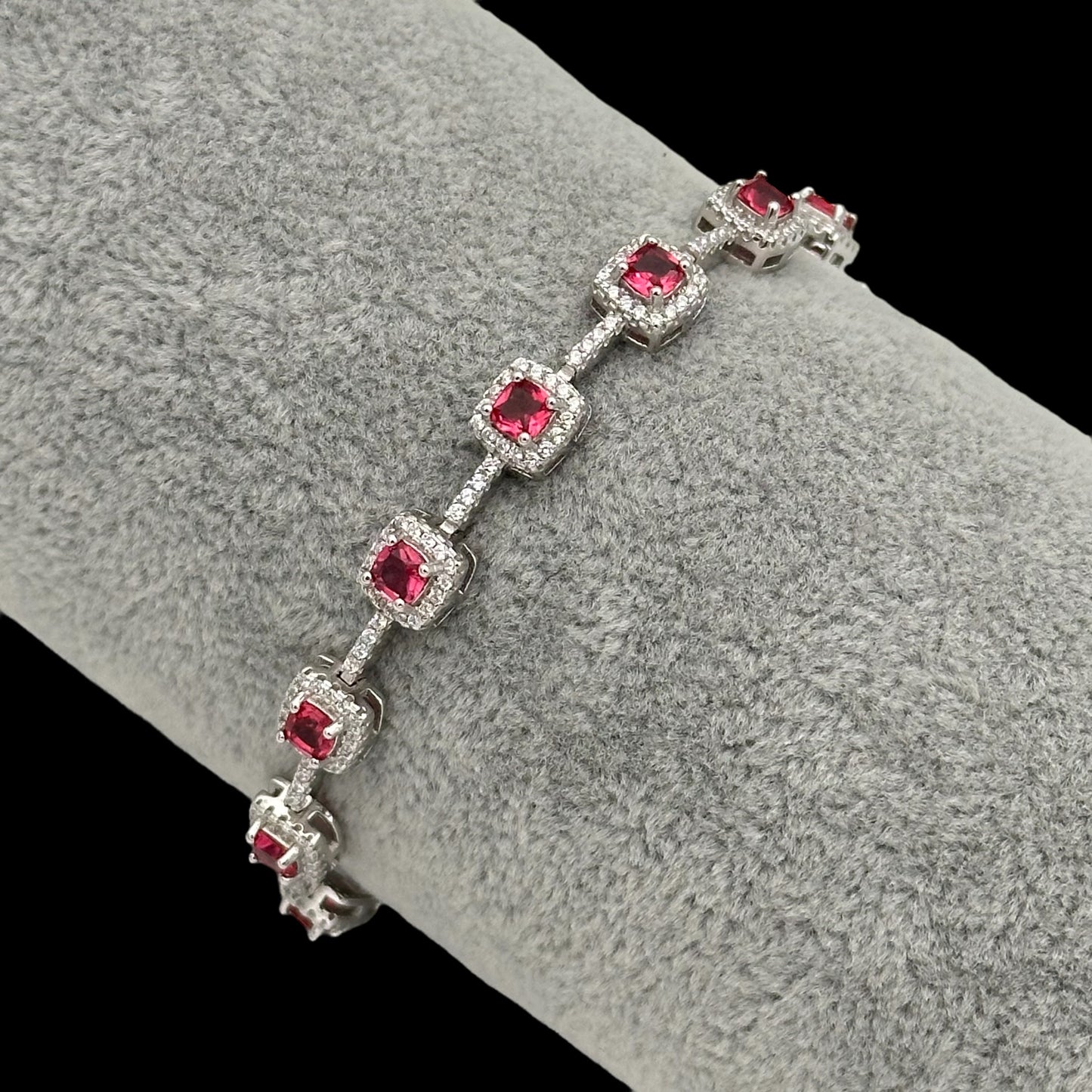 Bratara Tennis Exclusive Fuchsia Argint