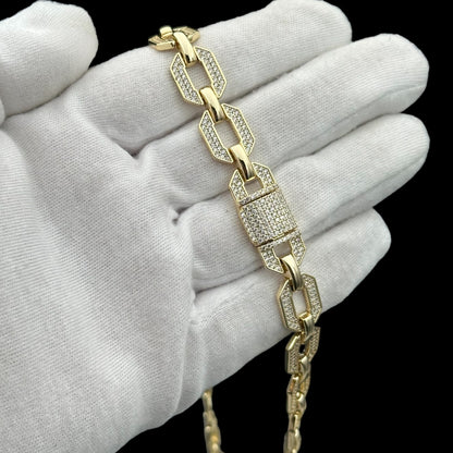 Colier Cuban Los Santos Placat cu Aur 18K