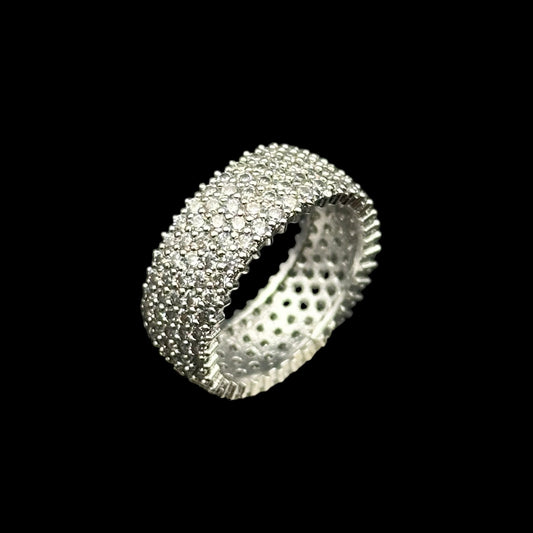 Inel Diamonds Placat cu Aur Alb