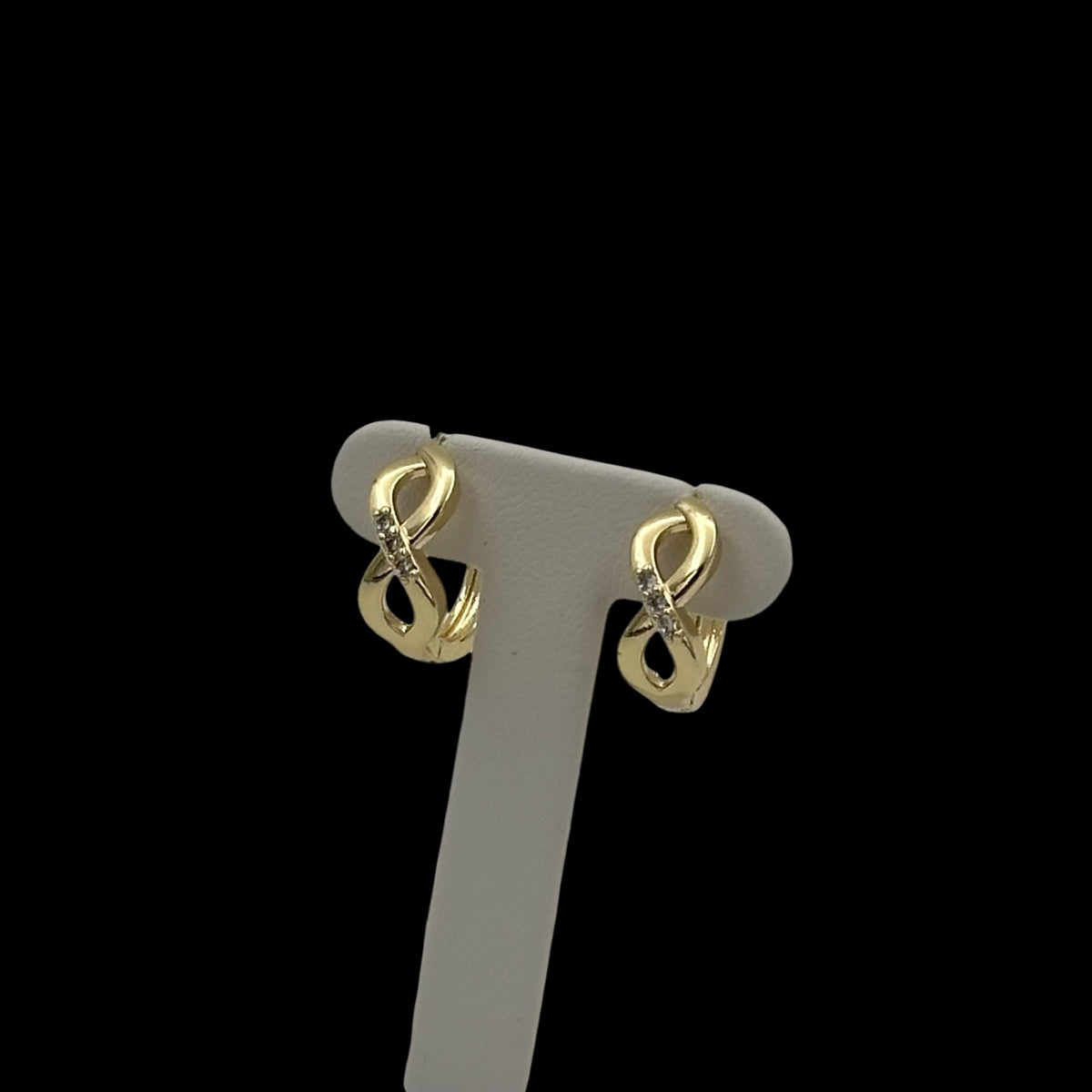 Cercei Mini Infinite Placati cu Aur 18K