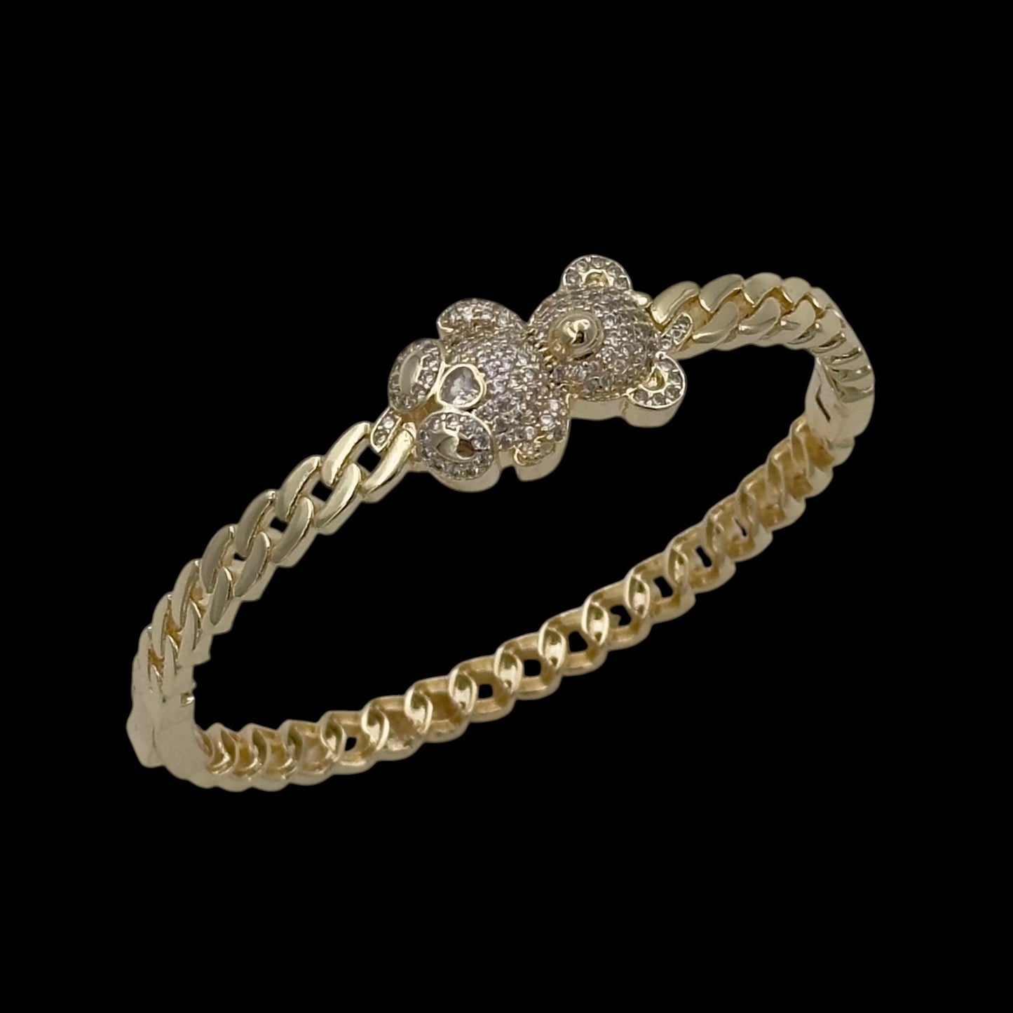 Brățară Fixă Teddy Bear Placată cu Aur 18K