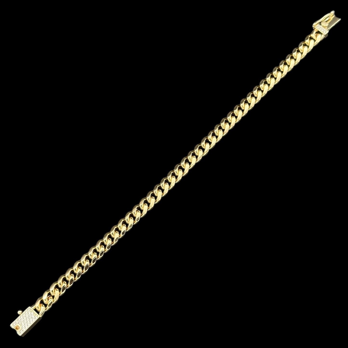 Brățară Cuban 6mm Placată cu Aur 18K