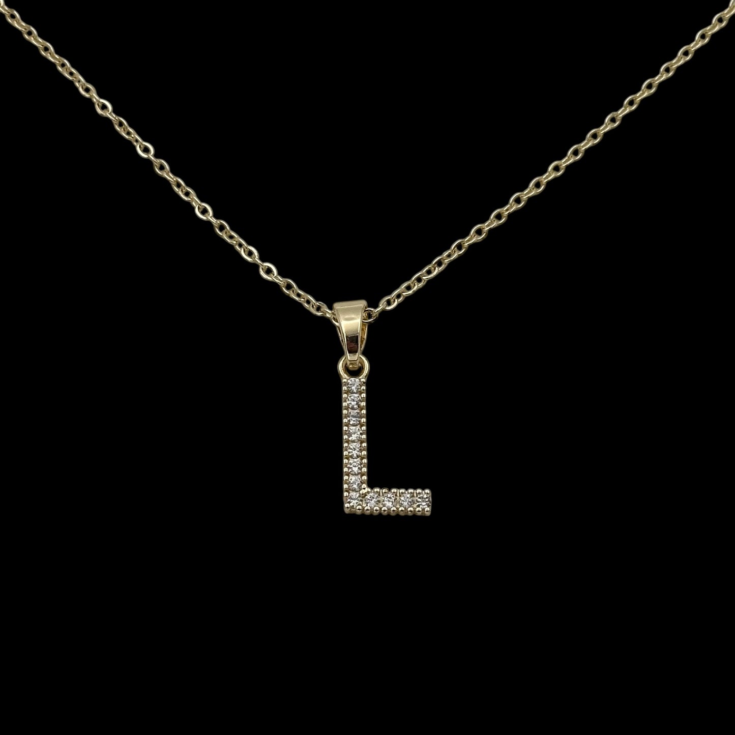 Lănțișor cu Inițială Placat cu Aur 18K