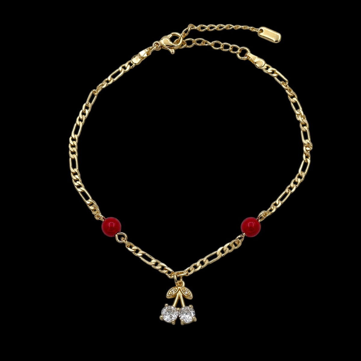 Bratara de picior Cherry Placata cu Aur 18K