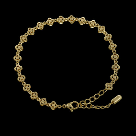 Bratara de picior Bloom Placata cu Aur 18K