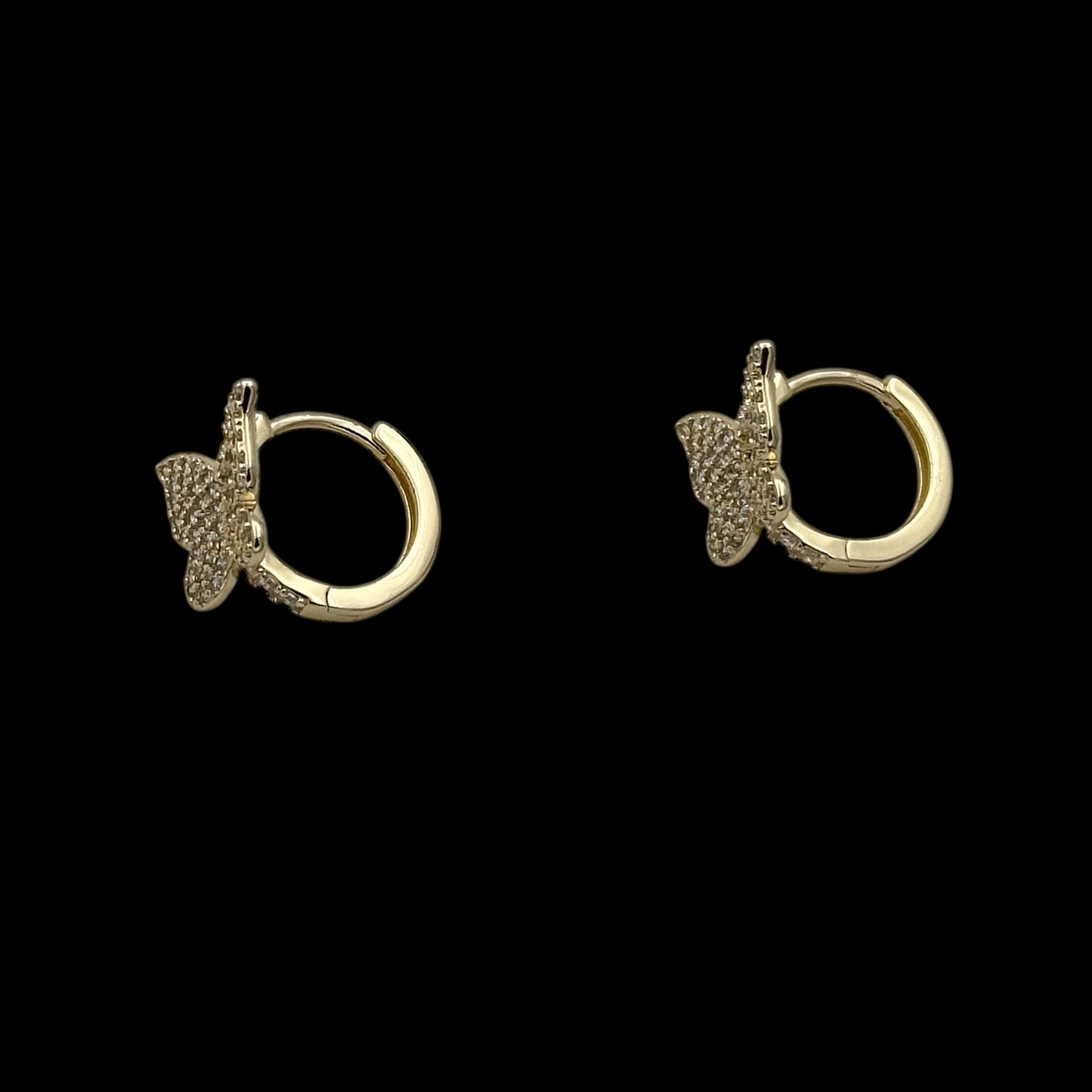 Cercei Mini Butterfly Placați cu Aur 18K