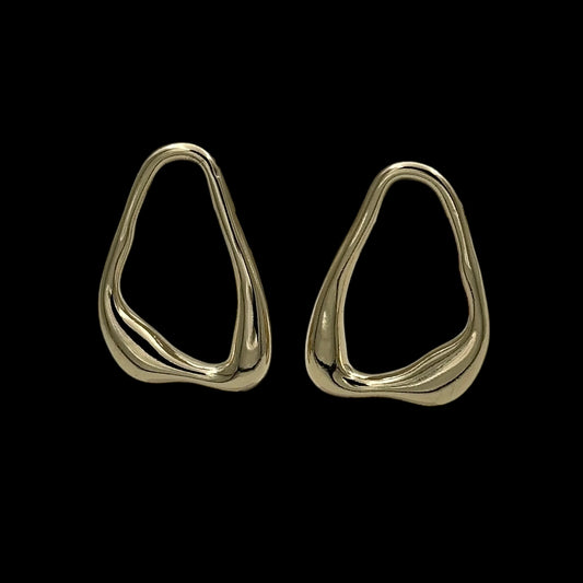 Cercei Melted Gold Placați cu Aur 18K