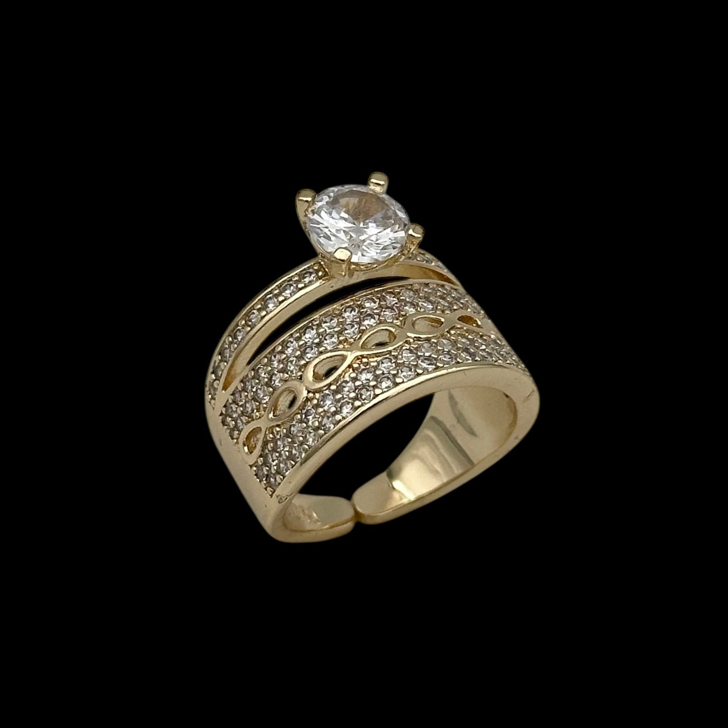 Inel reglabil Forever Placat cu Aur 18K
