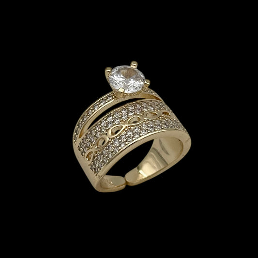 Inel reglabil Forever Placat cu Aur 18K