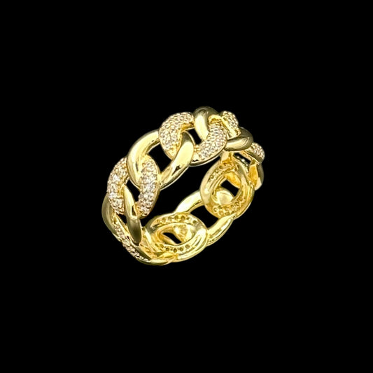 Inel Cuban Placat cu Aur 18K