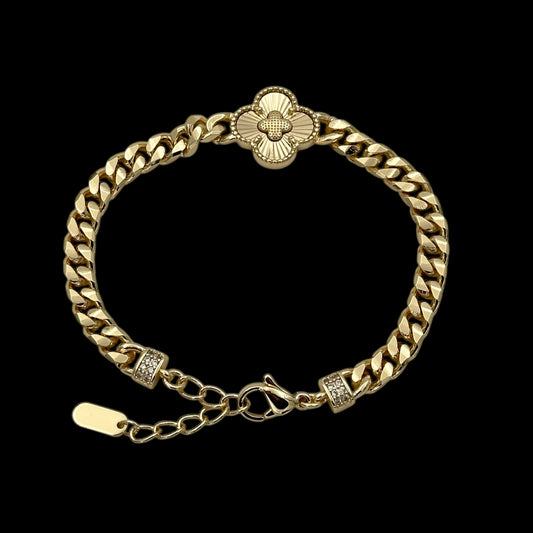 Brățară Trifoi Placată cu Aur 18K