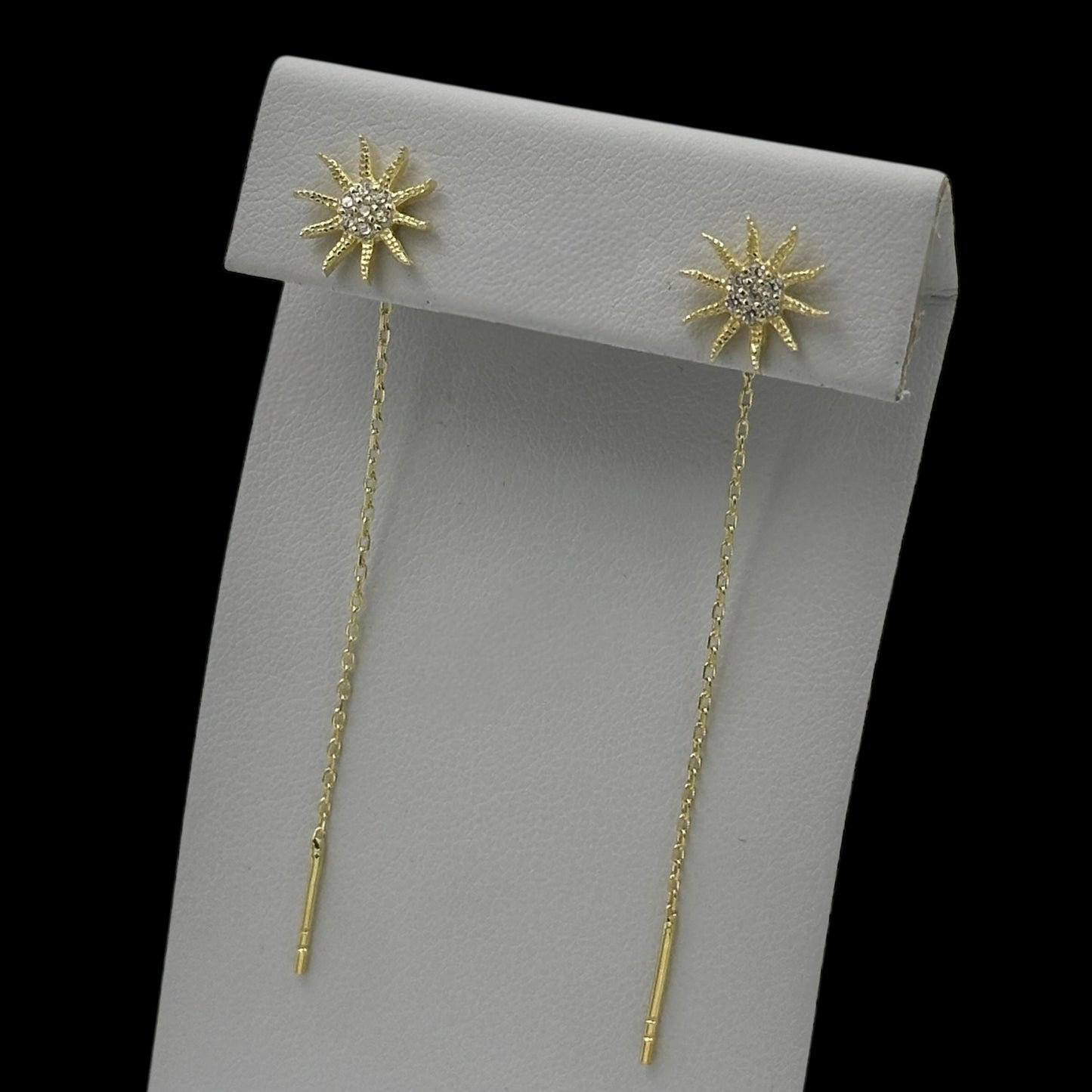 Cercei Summer Argint Placati cu Aur 14K