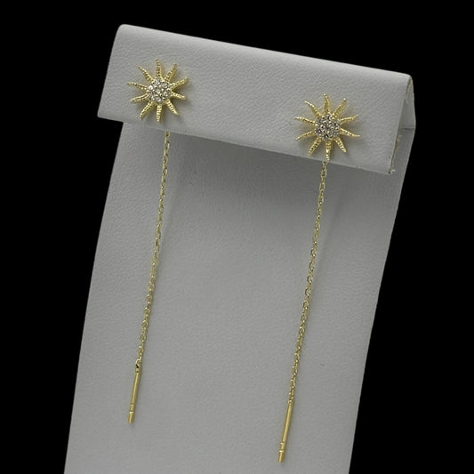 Cercei Summer Argint Placati cu Aur 14K