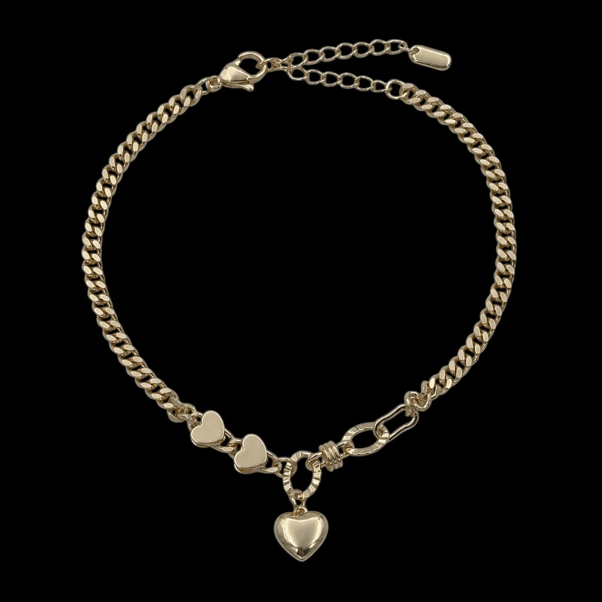 Bratara de picior True Love Placata cu Aur 18K