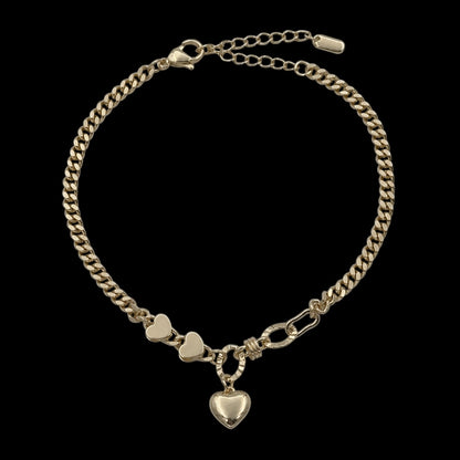 Bratara de picior True Love Placata cu Aur 18K
