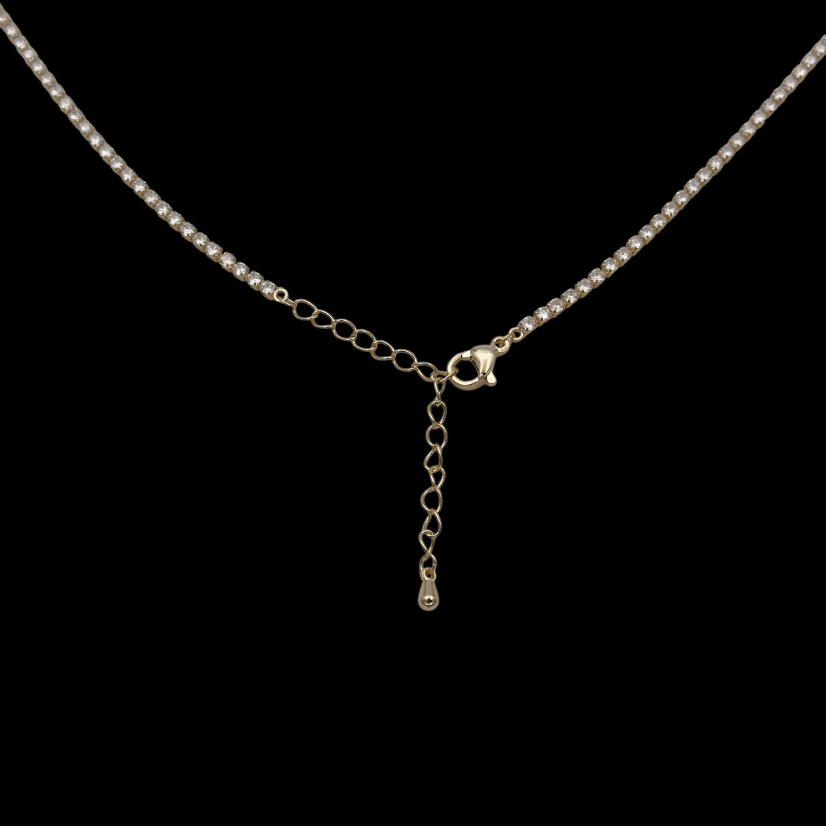 Colier Tennis Cross Placat cu Aur 18K