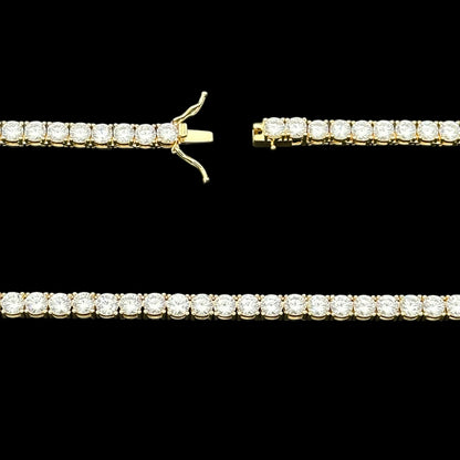 Colier Tennis 5mm Placat cu Aur 18K