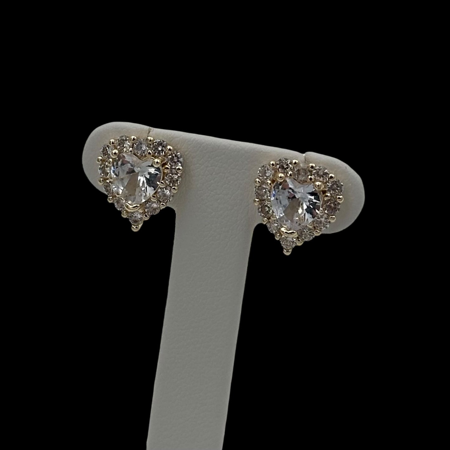 Cercei Mini Heart Placați cu Aur 18K