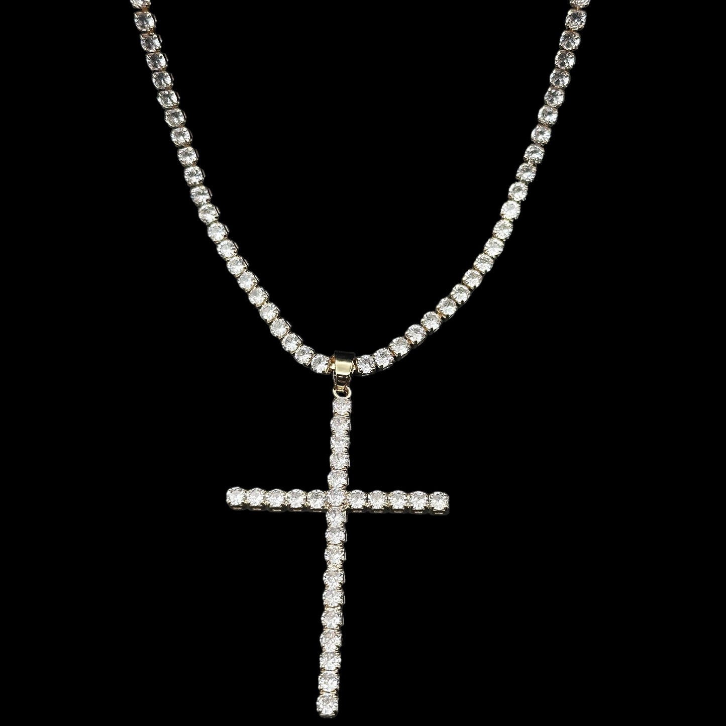 Colier Tennis Church Gold