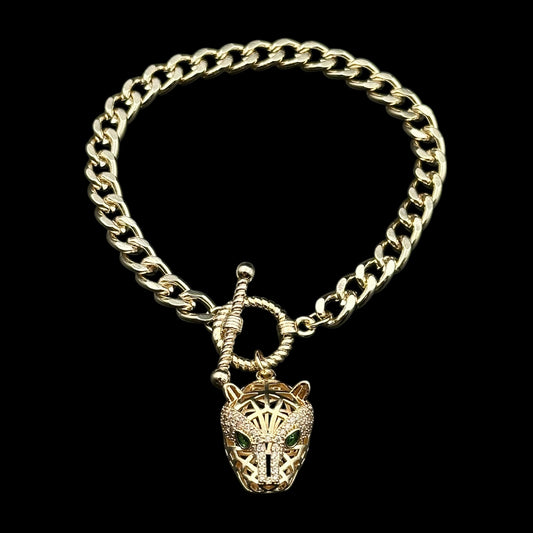 Brățară Panthera Placată cu Aur 18K