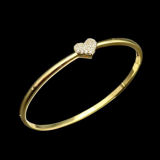 Brățară Fixă "I Love You" Placată cu Aur 18K