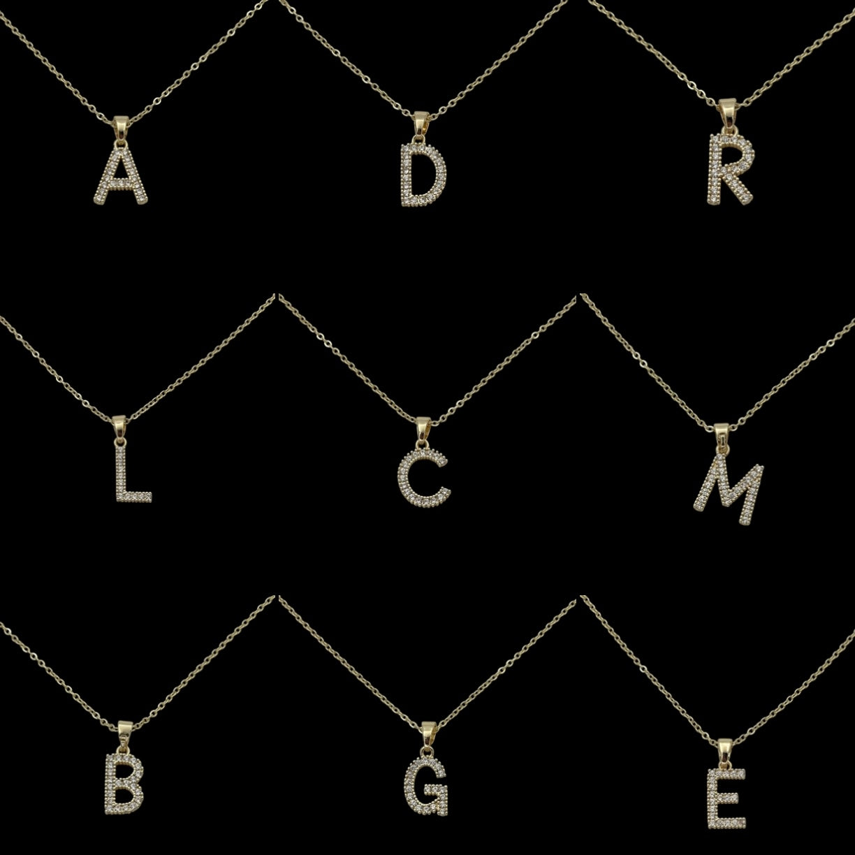 Lănțișor cu Inițială Placat cu Aur 18K