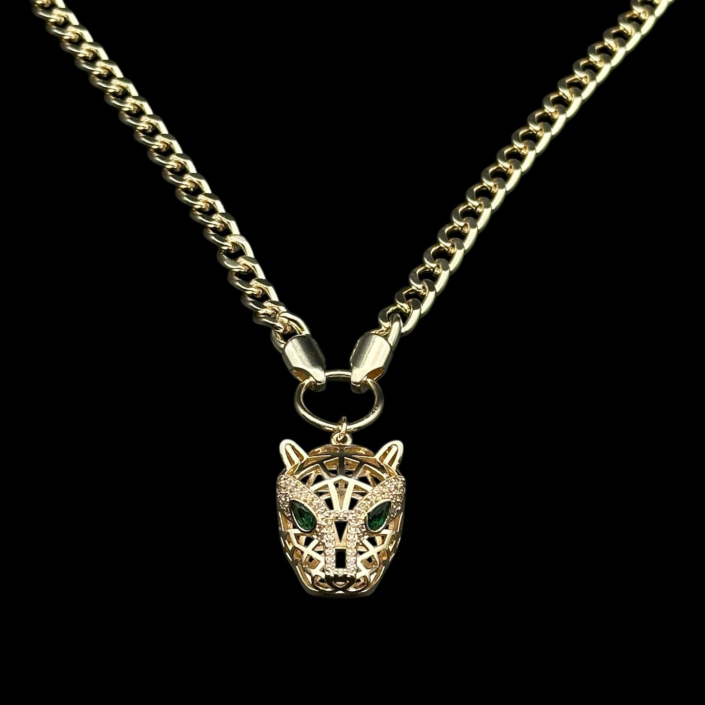 Colier Panthera Placat cu Aur 18K