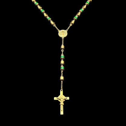 Colier Rosary Vintage Green INOX