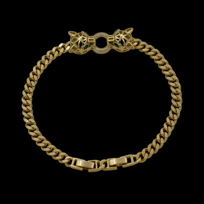 Bratara de picior Panthera Special Placata cu Aur 18K