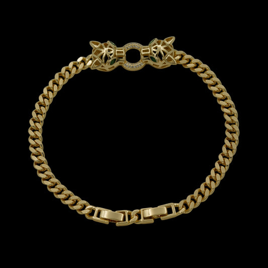 Bratara de picior Panthera Special Placata cu Aur 18K