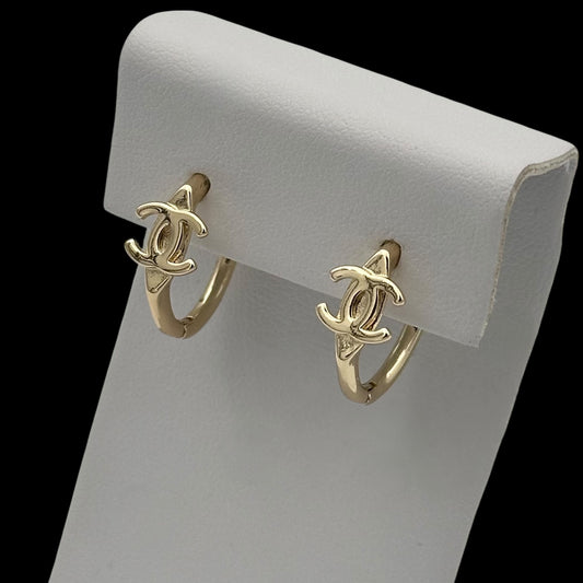 Cercei Mini C&C Placați cu Aur 18K