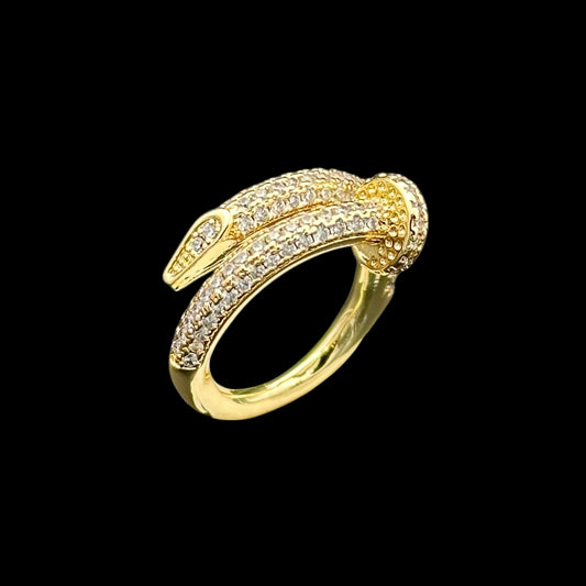 Inel Nail Placat cu Aur 18K