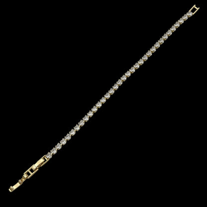 Bratara Tennis Love Placata cu Aur 18K
