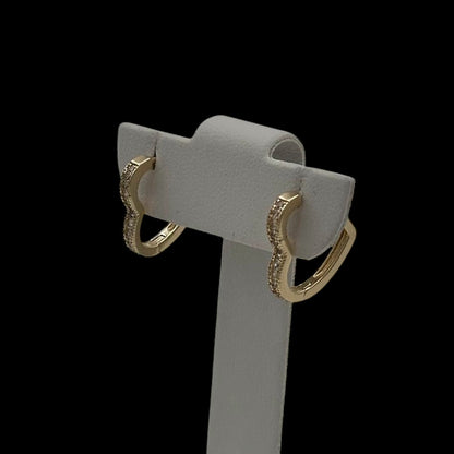 Cercei Mini Heart Placați cu Aur 18K