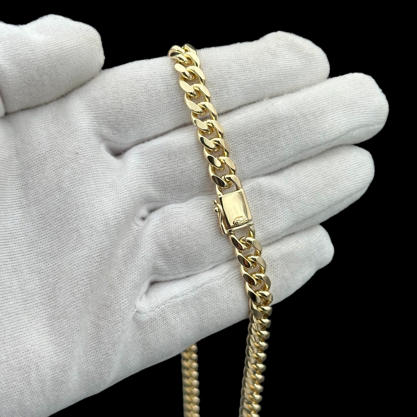 Colier Cuban 8mm Placat cu Aur 18K