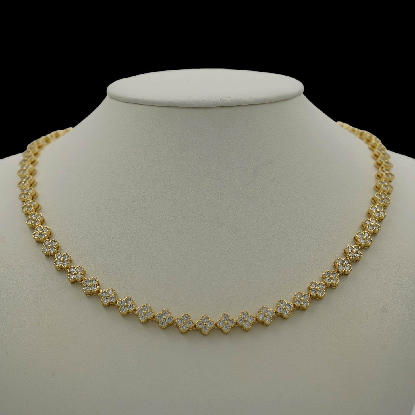 Colier Trifoi Regal Placat cu Aur 18K