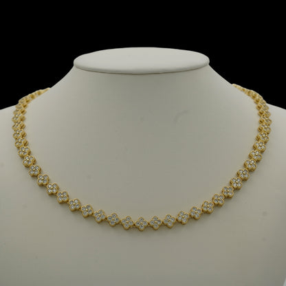 Colier Trifoi Regal Placat cu Aur 18K