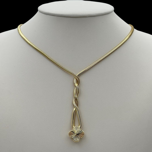 Colier Snake Trifoi Placat cu Aur 18K