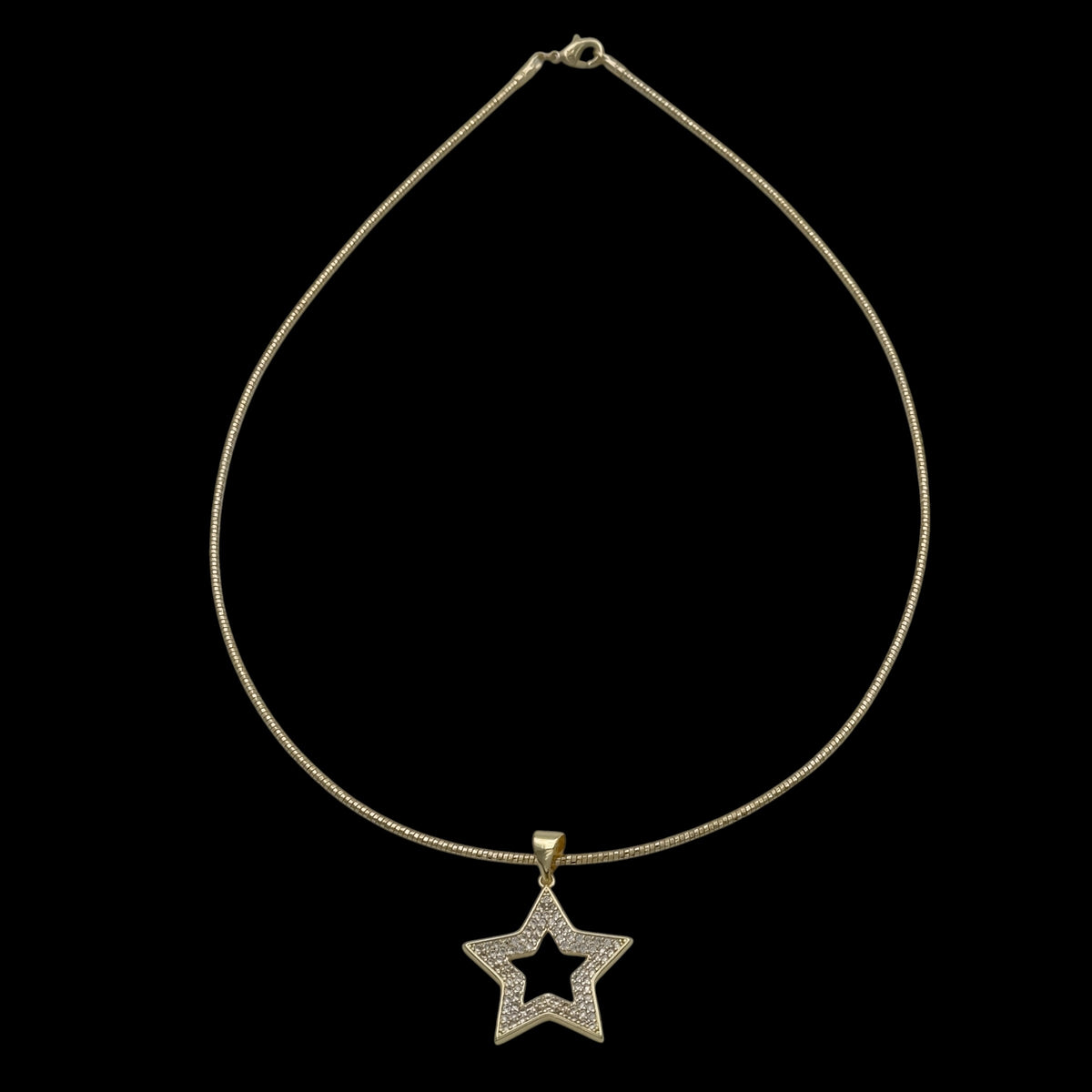 Colier Choker Star Placat cu Aur 18K