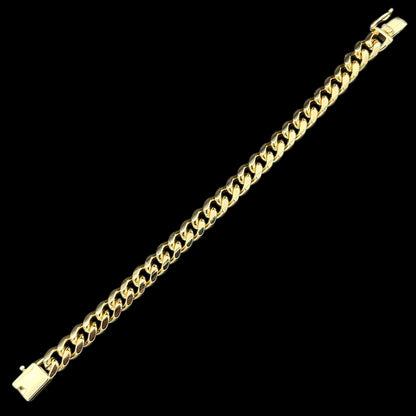 Brățară Cuban 8mm Placată cu Aur 18K