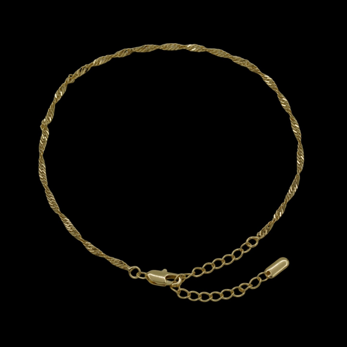 Bratara de picior Twist Placata cu Aur 18K