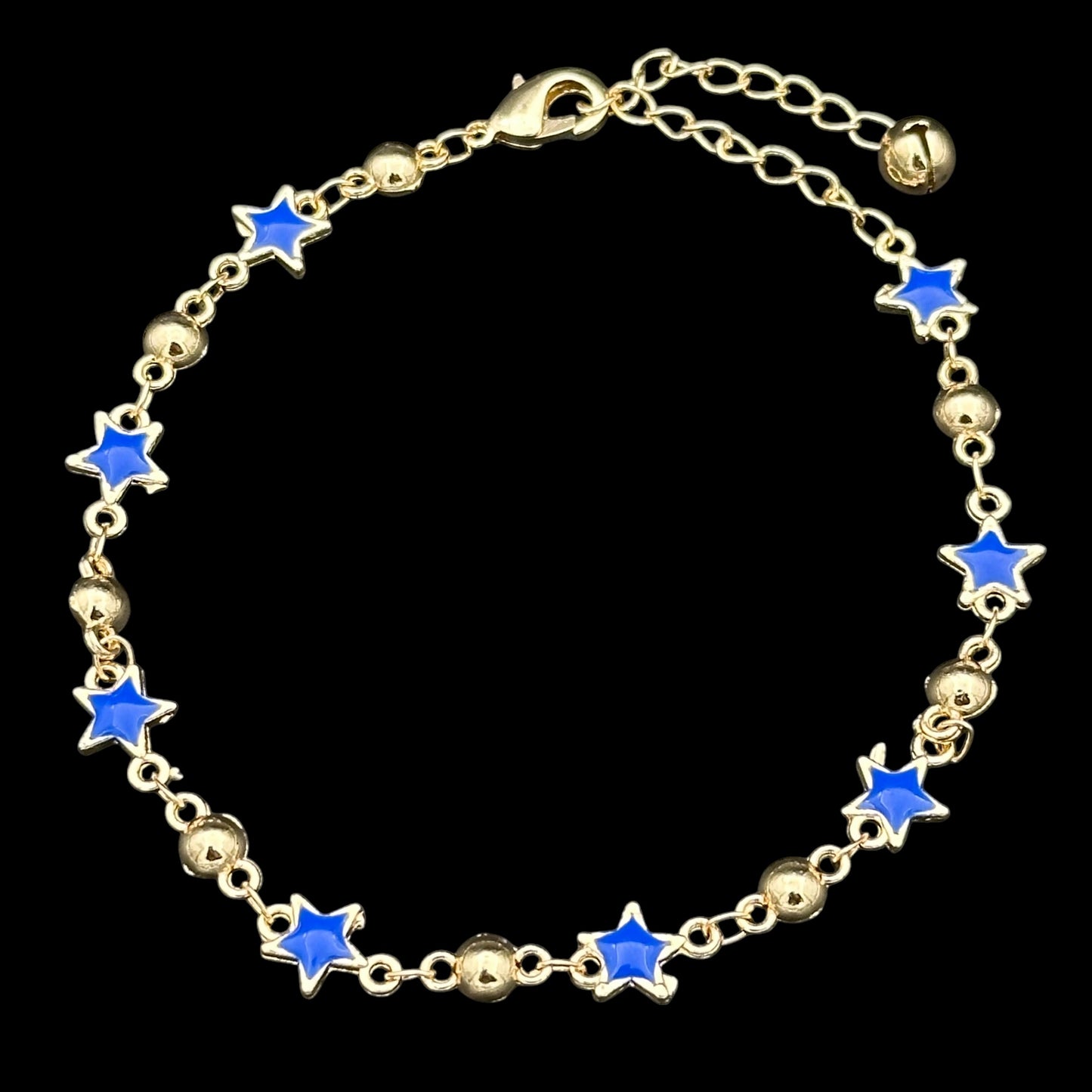 Brățară de picior Blue Star Placată cu Aur 18K