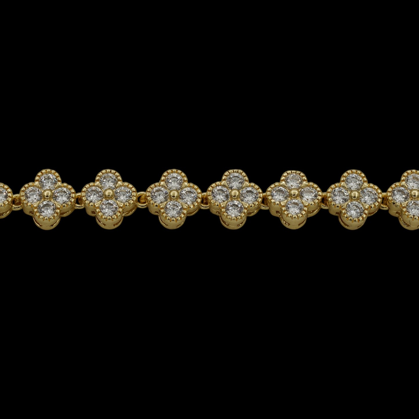 Colier Trifoi Regal Placat cu Aur 18K