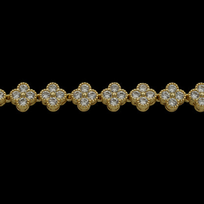 Colier Trifoi Regal Placat cu Aur 18K