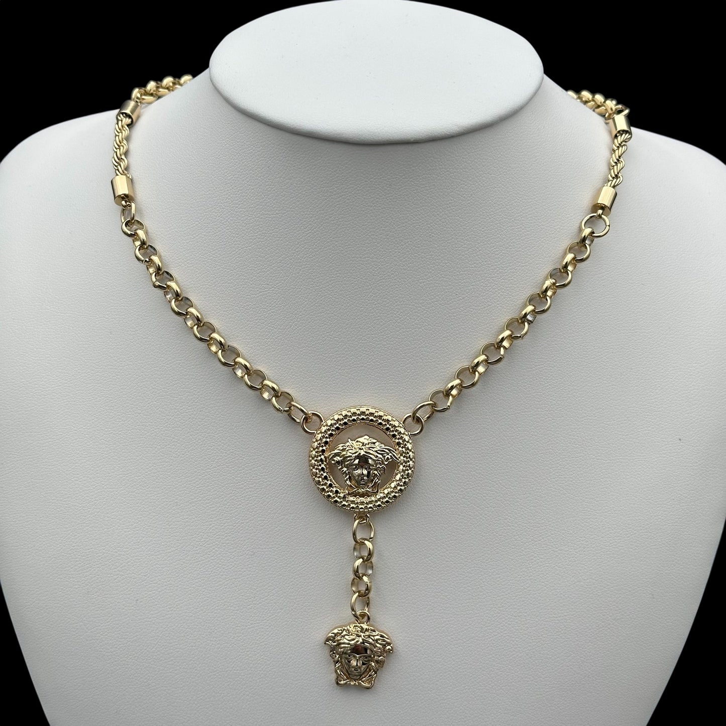 Colier Medusa 2 Placat cu Aur 18K