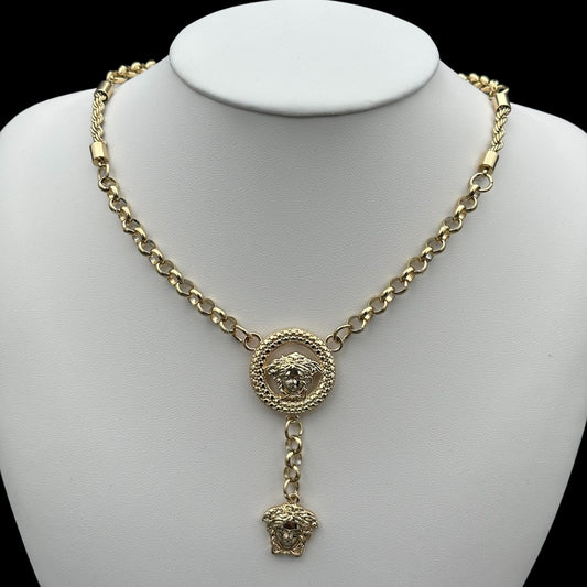 Colier Medusa 2 Placat cu Aur 18K