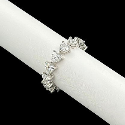 Inel Tennis Hearts Argint